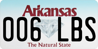 AR license plate 006LBS