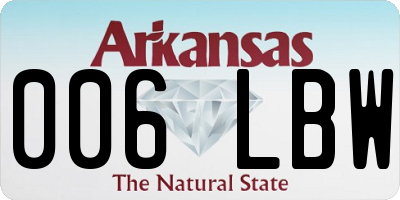 AR license plate 006LBW