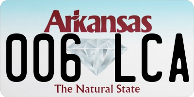 AR license plate 006LCA