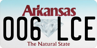 AR license plate 006LCE