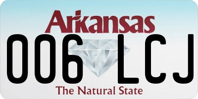 AR license plate 006LCJ