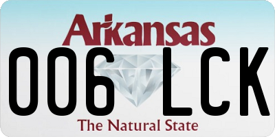 AR license plate 006LCK