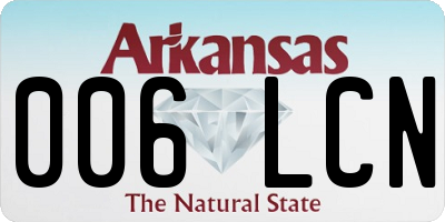 AR license plate 006LCN