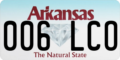 AR license plate 006LCO