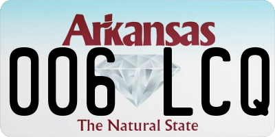 AR license plate 006LCQ