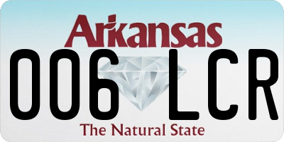 AR license plate 006LCR