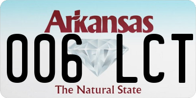 AR license plate 006LCT