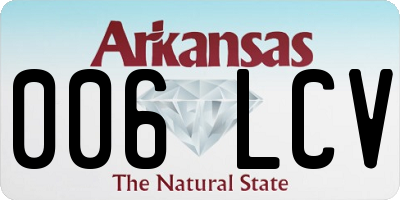 AR license plate 006LCV