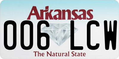 AR license plate 006LCW