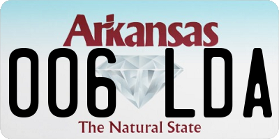 AR license plate 006LDA
