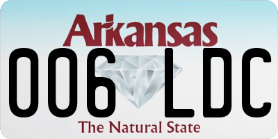 AR license plate 006LDC