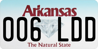 AR license plate 006LDD