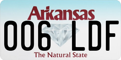 AR license plate 006LDF