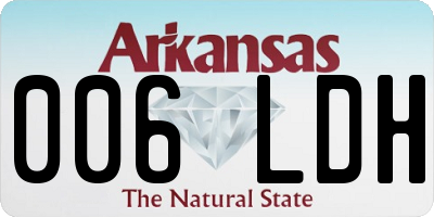 AR license plate 006LDH