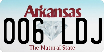 AR license plate 006LDJ