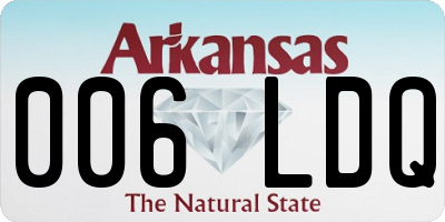 AR license plate 006LDQ