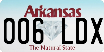 AR license plate 006LDX