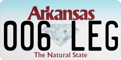 AR license plate 006LEG