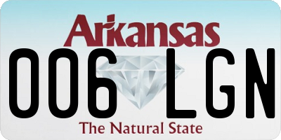 AR license plate 006LGN