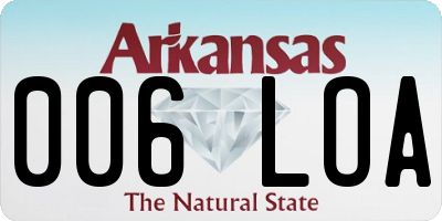 AR license plate 006LOA