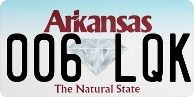 AR license plate 006LQK