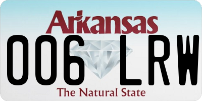 AR license plate 006LRW