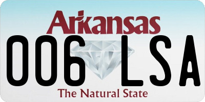 AR license plate 006LSA