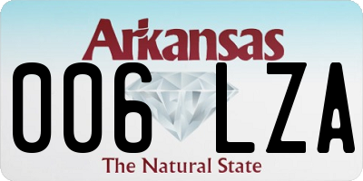 AR license plate 006LZA