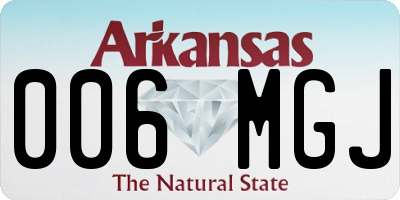 AR license plate 006MGJ