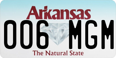 AR license plate 006MGM