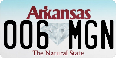 AR license plate 006MGN