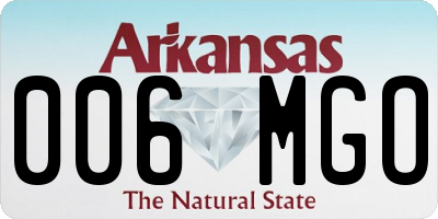 AR license plate 006MGO
