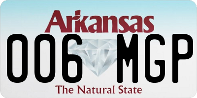 AR license plate 006MGP