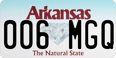 AR license plate 006MGQ