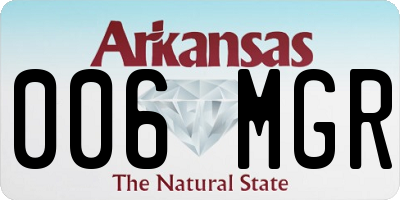 AR license plate 006MGR