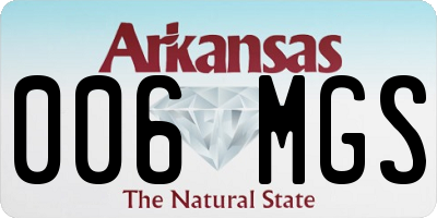 AR license plate 006MGS
