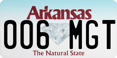 AR license plate 006MGT