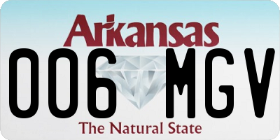 AR license plate 006MGV