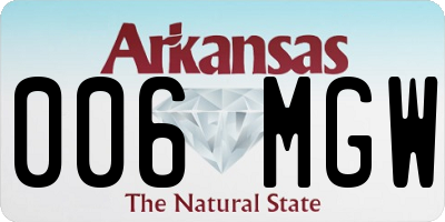 AR license plate 006MGW