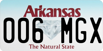 AR license plate 006MGX