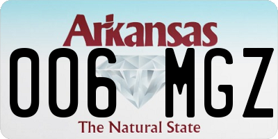 AR license plate 006MGZ