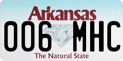 AR license plate 006MHC