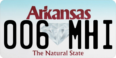 AR license plate 006MHI