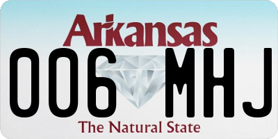 AR license plate 006MHJ