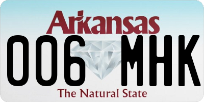 AR license plate 006MHK
