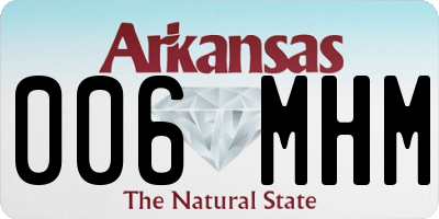 AR license plate 006MHM