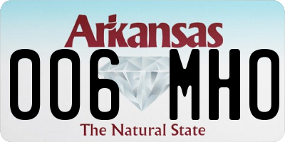 AR license plate 006MHO