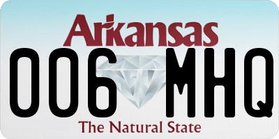 AR license plate 006MHQ