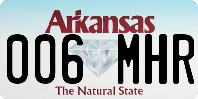 AR license plate 006MHR
