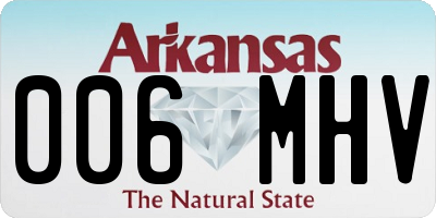 AR license plate 006MHV